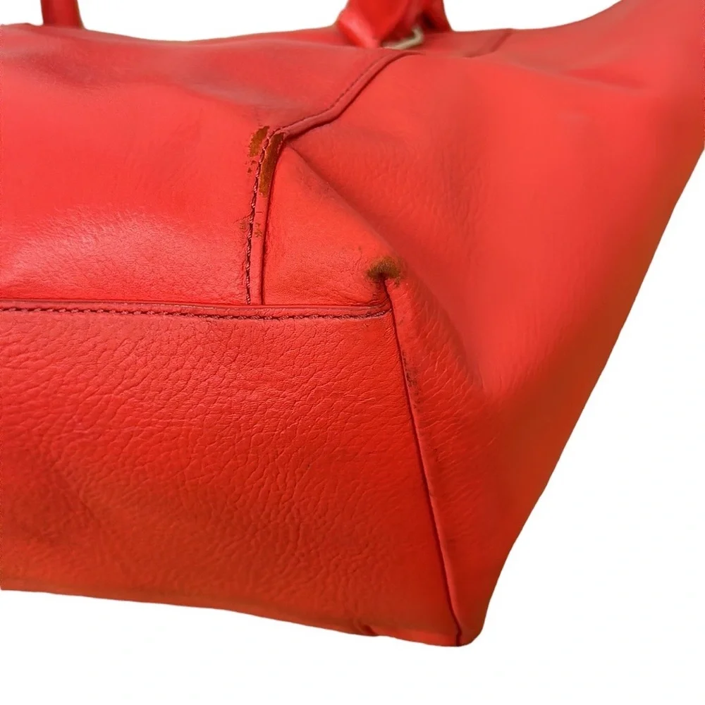 Kate Spade Pink Large Leather Tote Shoulder Bag Purse 10.25